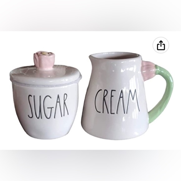Rae Dunn Other - 💰BOGO FREE Rae Dunn Springtime Flower Cream & Sugar Container Pitcher Set